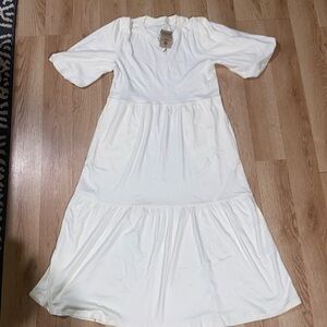 Amazon crème midi dress - 41.5 inches in length